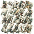Ganeen 60 Pcs 10 x 10 Inch Vintage Green Christmas Quilting Fabric Squares Snowman Fat Patchwork Precut Strips Gingerbread Reindeer Fabric Bundles for Winter Xmas DIY Craft Sewing Handmade Material
