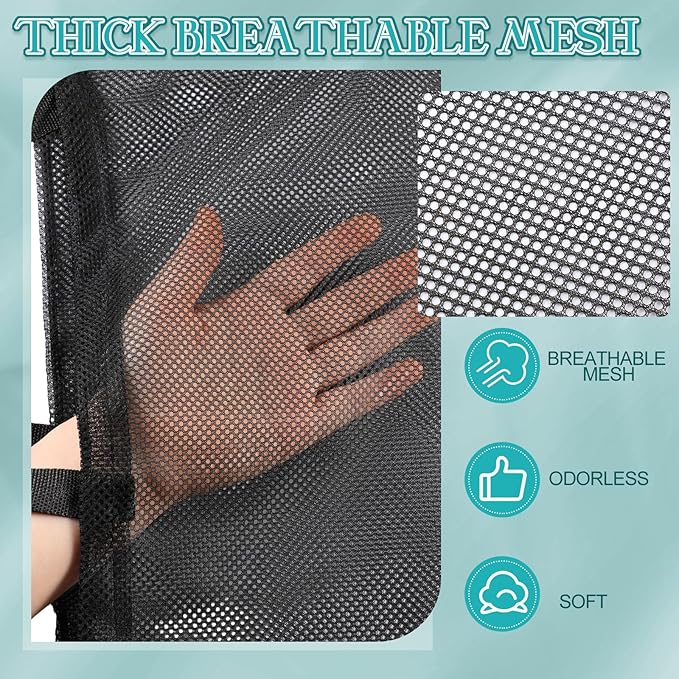 Aliceset 4 Pcs 24 x 36 Inches Mesh Laundry Bags with Drawstring Black Heavy Duty Mesh Laundry Bag with Handles Machine Washable Sheet for College Dormitory Family and Apartment Dwellers