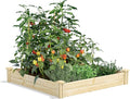 Greenes Fence Original Pine Raised Garden Bed, 4' x 4' x 7" - Made in USA with American Pine