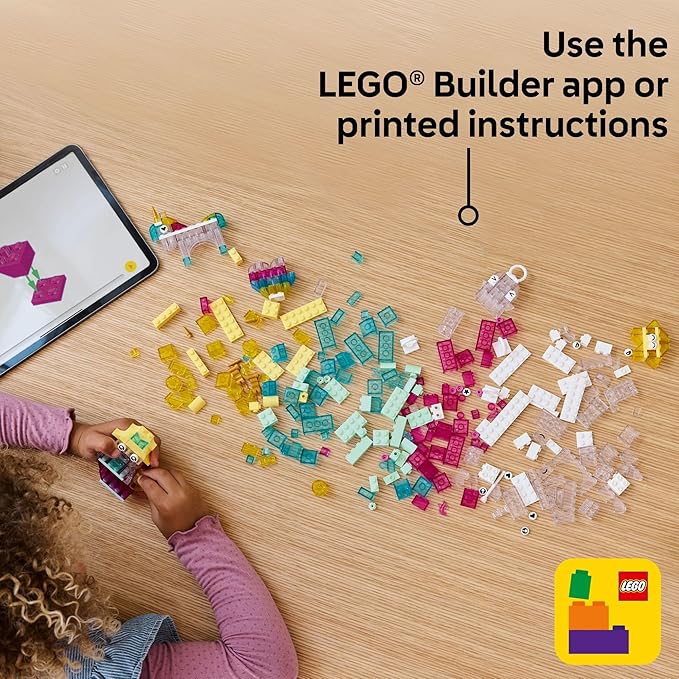LEGO Classic Magical Transparent Box - Preschool Learning Toy for Boys and Girls, Ages 5+ - Gift for Birthdays - Beginner Construction Set - Colorful Building Bricks Toy - 11040