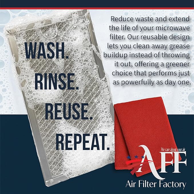 Air Filter Factory Grease Filter PFILB002MRFO Replacement For Sharp Microwave 12-Layer Aluminum Grease Filters 2-Pack
