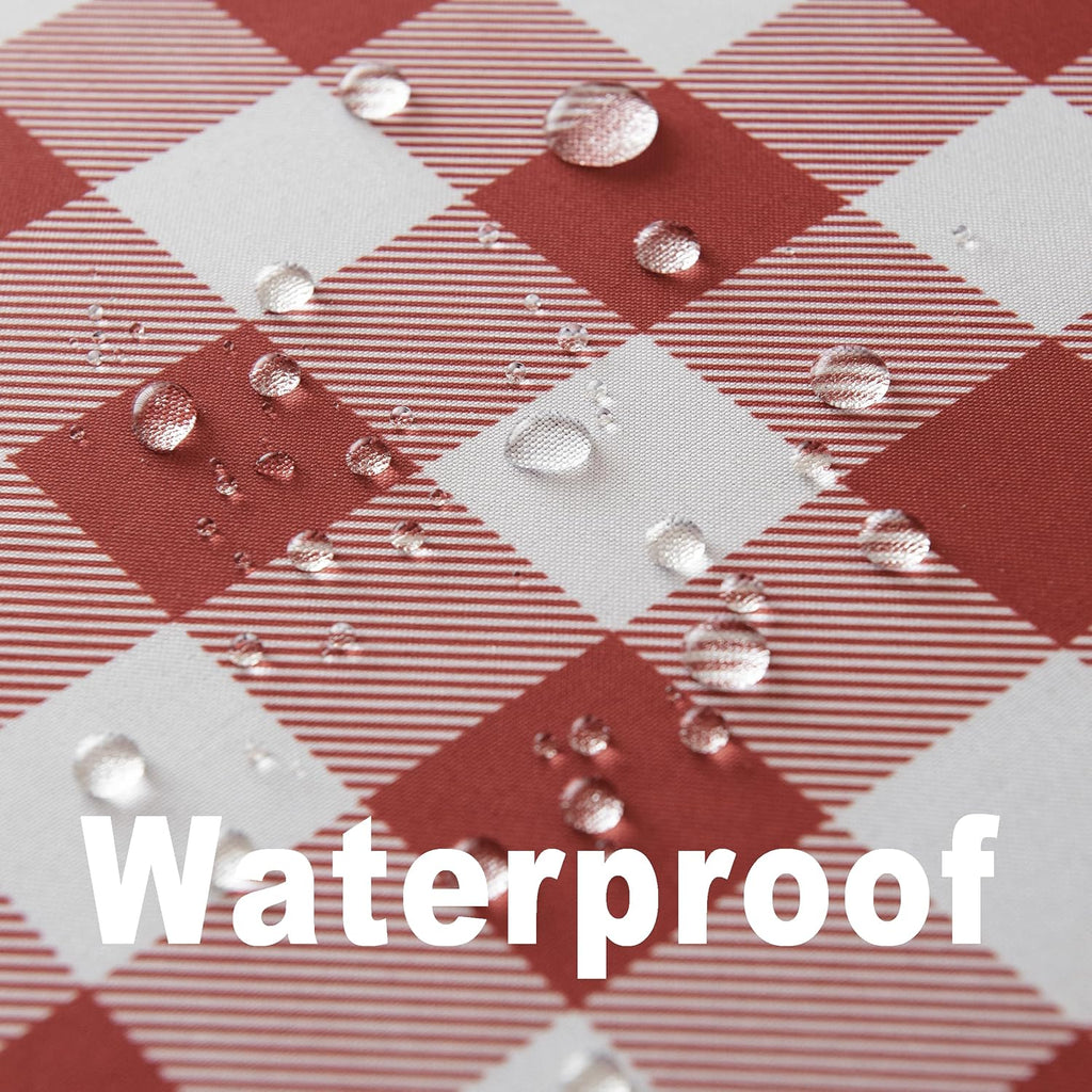 Classic Gingham Tablecloth Fabric - Oblong 58x120 Water Resistant Chequered Pattern Table Cloth for Indoor/Outdoor Use - Tabletop Cover for Birthday, Picnics, Gardens, and Parties