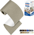 KING MOUNTAIN Linen Repair Patches, Self-Adhesive Fabric Patches, 4 X 63 inch Extra Size, Multi Color, Can be Used for Sofa Repair and Linen Clothes Repair（Khaki1.0
