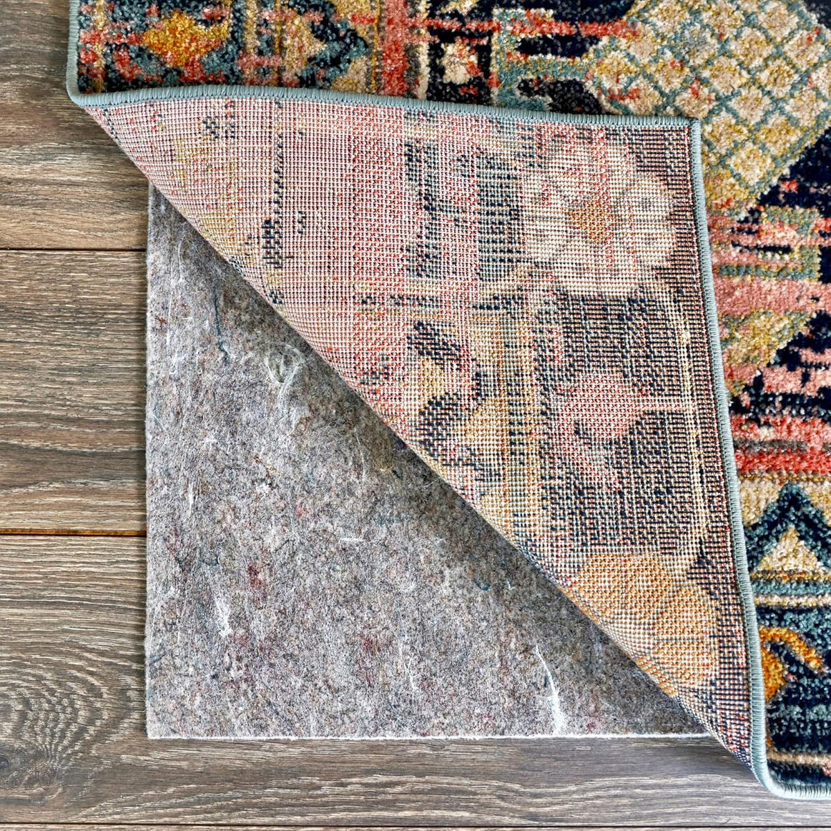 RUGPADUSA - Dual Surface - 9'x13' - 1/8" Thick - Felt + Rubber - Non-Slip Backing Rug Pad - Adds Low-Profile Comfort and Protection