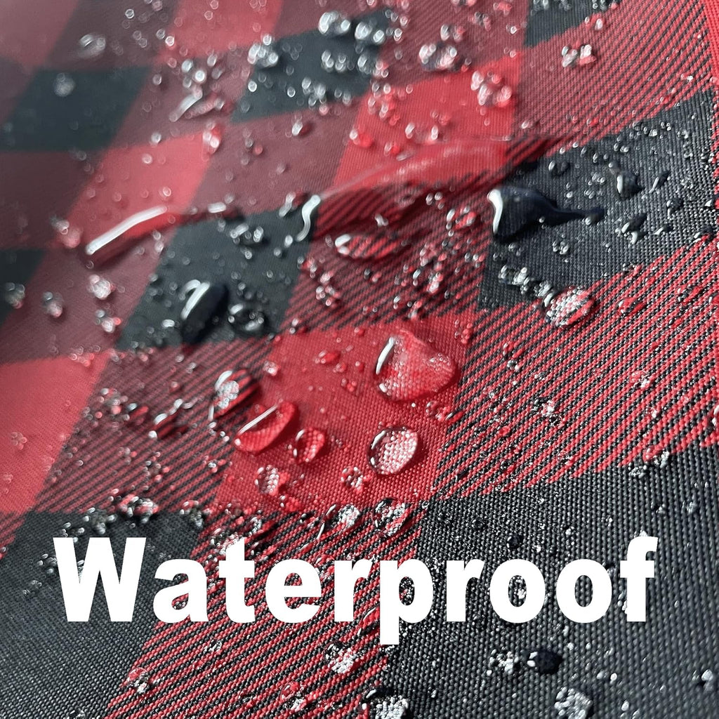 Classic Gingham Buffalo Xmas Tablecloth Fabric - Oblong 58x144 Inch Water Proof Checkered Table Cloth for Indoor Outdoor - Red Christmas Plaid Table Cover for Christmas, Holiday, New Year