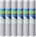 Standard Whole House Coconut Shell Carbon Block 5 Micron Water Filter 20” x 2.5” Fits 20” x 2.5” Housings. Remove Chlorine and Bad Odor. Compatible with C1-20, HX-CB-25-2010, F3WCB32 Pack of 6
