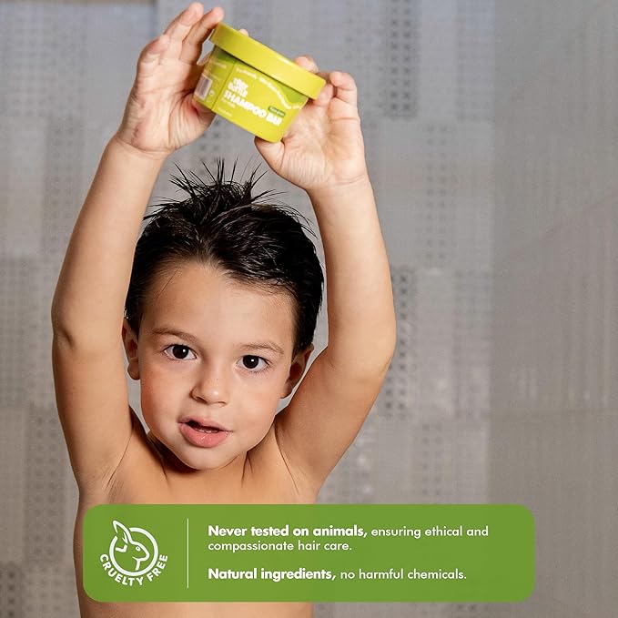 Tree Bottle Hydrolyzed Oat Protein + Aloe Vera Shampoo Bar for Kids – Gentle & Nourishing for Sensitive Scalps - Natural, Tear-Free, Sulfate & Paraben-Free - Made in USA - 4.5oz (Pack of 2)