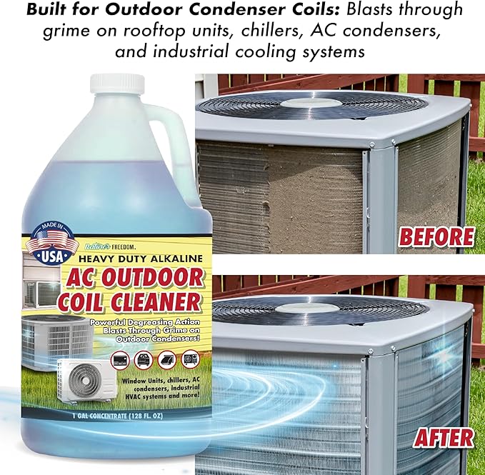 Natural's Freedom HVAC Outdoor Coil Cleaner Gallon with Pump Sprayer