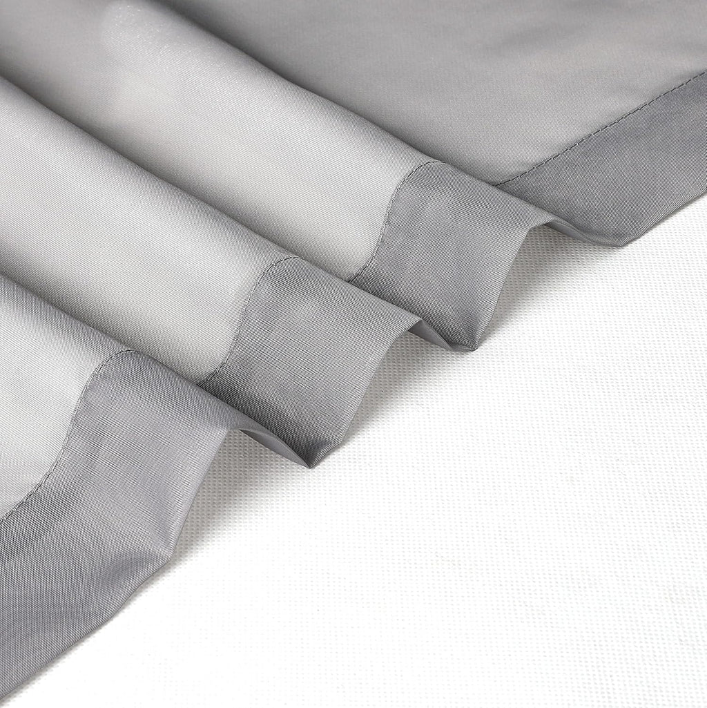 Chyhomenyc Charcoal Grey Sheer Scarf Valances for Windows 216 Inch Extra Long, Window Scarf Drapes Rod Pocket Backdrop for Wedding Arch Draping/Party/Canopy Bed/Living Room, 2PC, 18 Feet Length