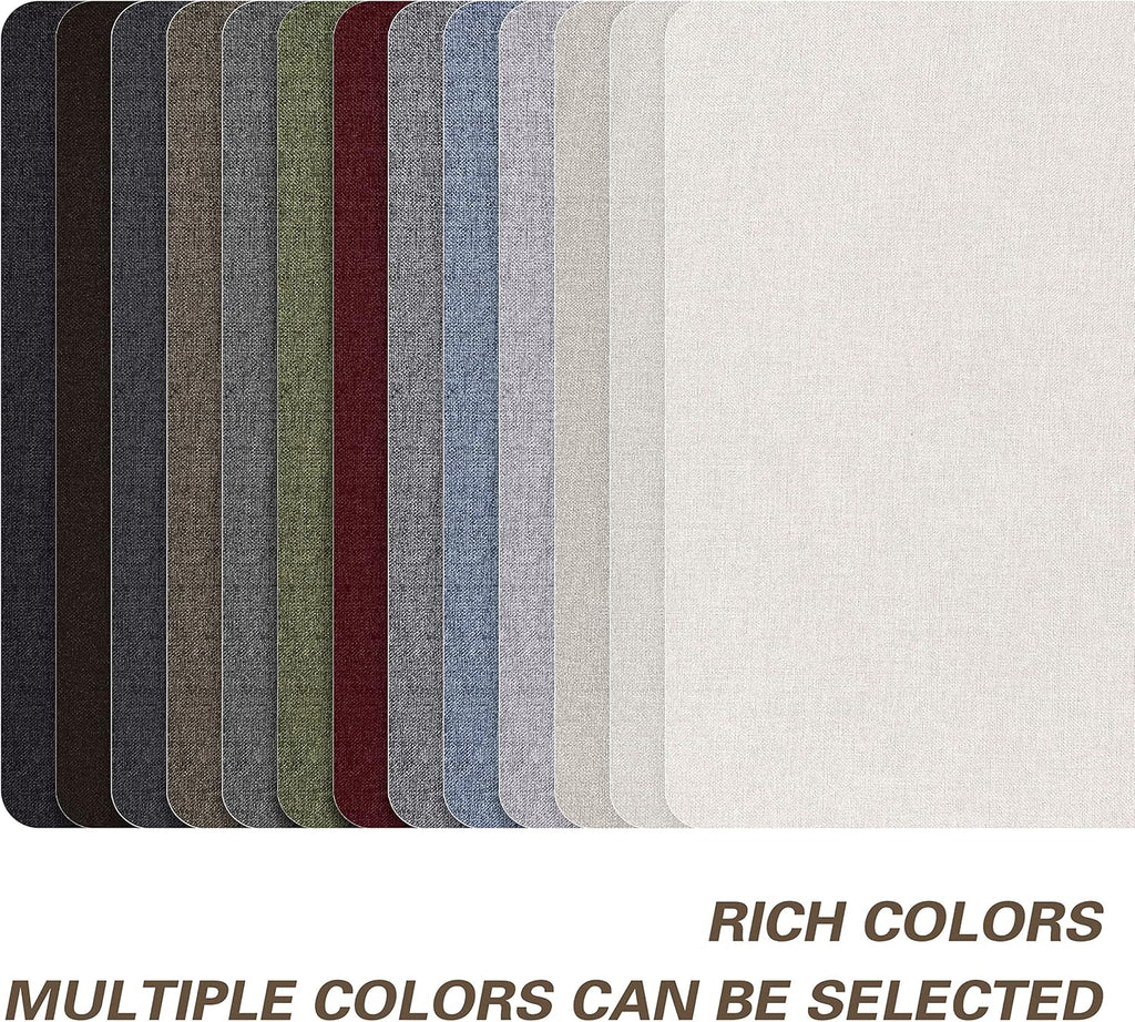 Fine Linen Fabric Patches, Self-Adhesive - 8x11 inch, 2 Pack, Multi Color, For Sofa & Clothes Repair (Dark Grey, 8" x 11" - 2PCS)