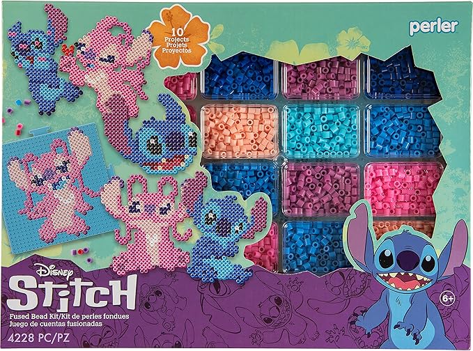 Perler Disney Stitch Kid's Crafts, Pattern Sizes Vary, Multicolor 4429