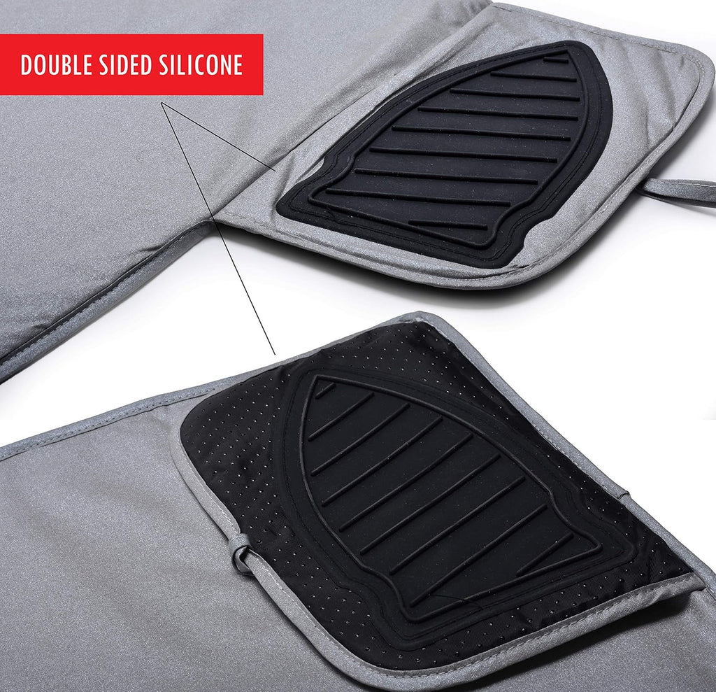 Handy Laundry Portable Ironing Mat - Easily Change Any Flat Surface into an Ironing Board. Features Silicone Slip Resistant Iron Rest to Safely Place Your Hot Iron. Easy to Take Along When Traveling.