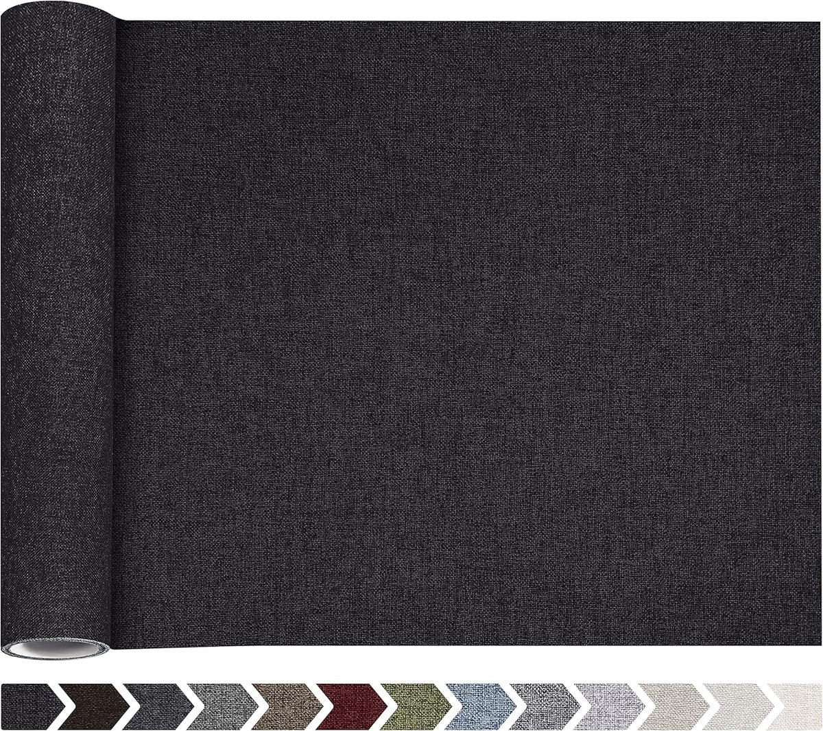 Fine Linen Fabric Patches, Self-Adhesive, Extra Large 12x40 Inch, Multi Color, for Sofa & Clothes Repair