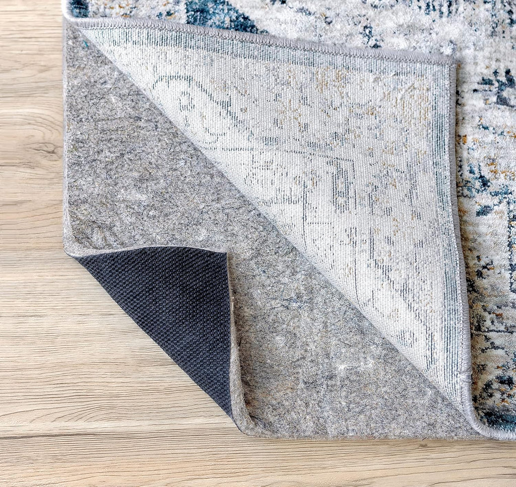 RUGPADUSA - Dual Surface - 8'x11' - 3/8" Thick - Felt + Rubber - Enhanced Non-Slip Rug Pad - Adds Comfort and Protection - for Hard Surface Floors